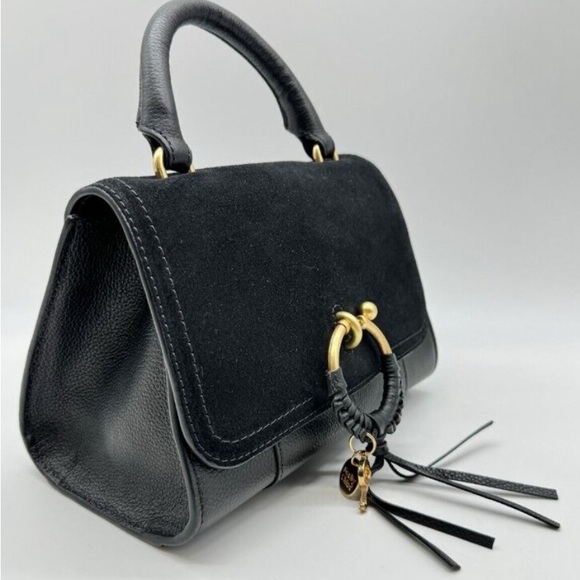 SEE BY CHLOE Joan Ladylike leather top handle shoulder + Dust bag - BLACK NWT - Picture 3 of 16